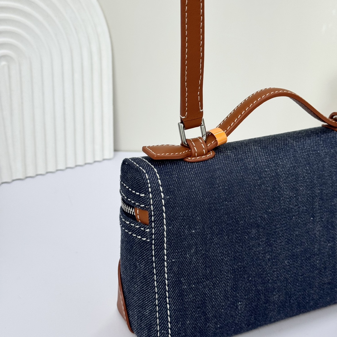 LORO PIANA Denim L19 Extra Pocket Pouch Blue Warm ...