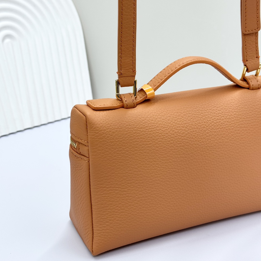 Sac Bandoulière Loro Piana Cuir Orange - Extra Pocket