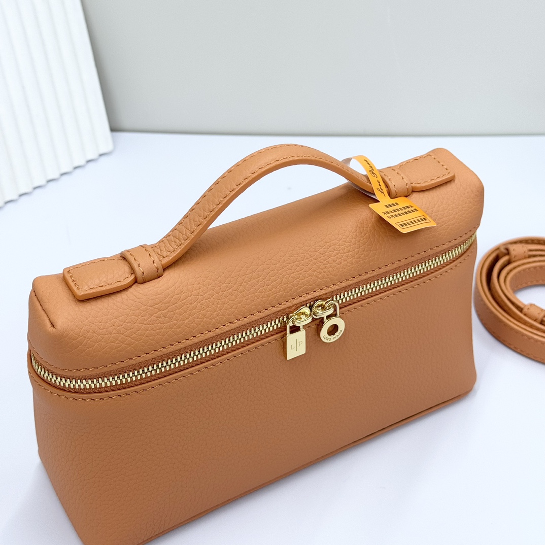 Sac Bandoulière Loro Piana Cuir Orange - Extra Pocket