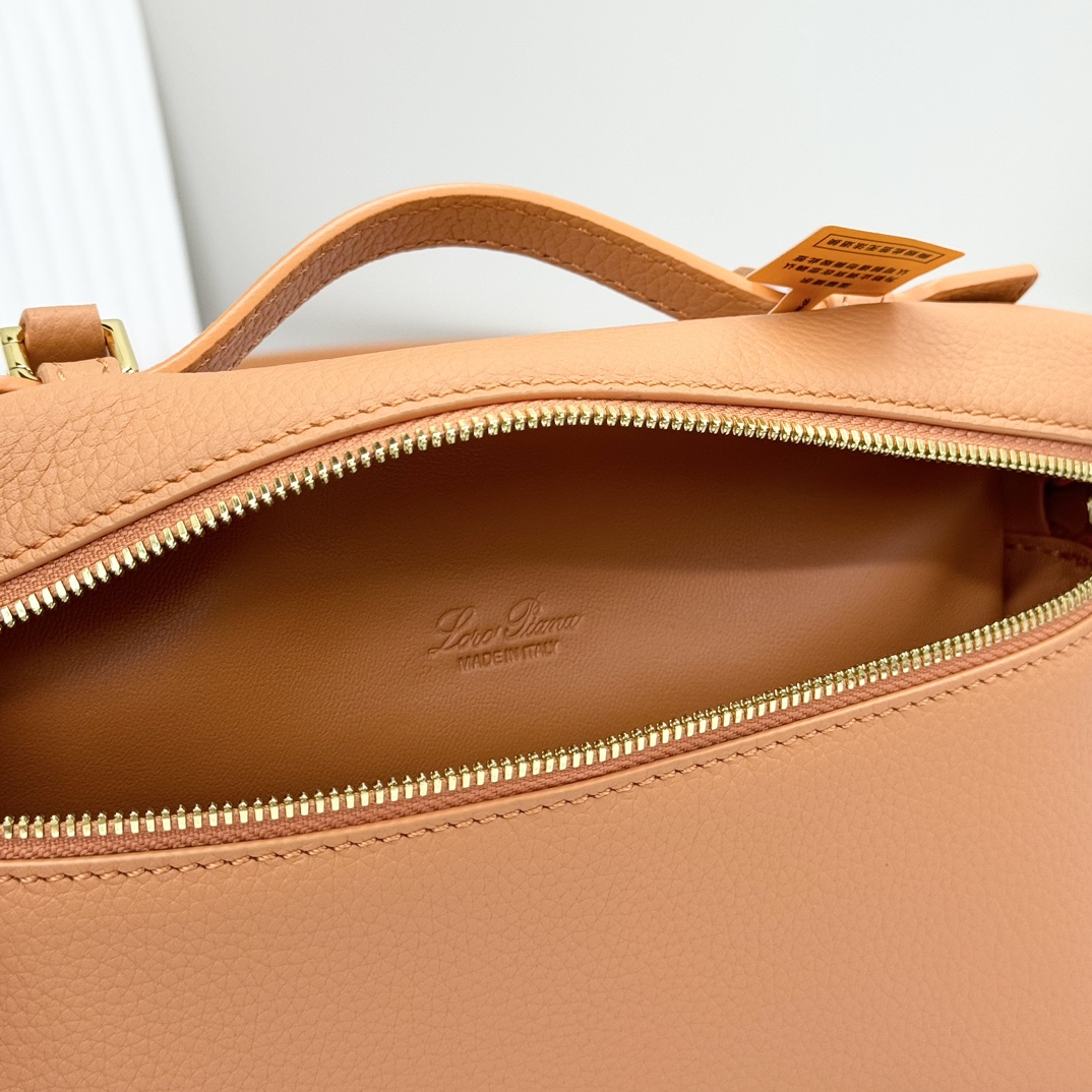 Sac Bandoulière Loro Piana Cuir Orange - Extra Pocket
