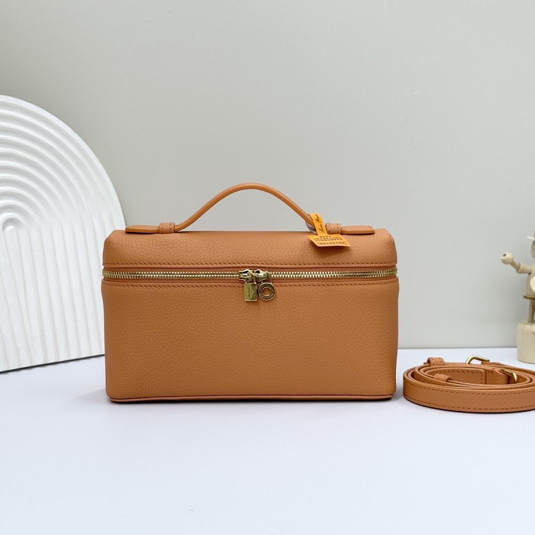 Sac Bandoulière Loro Piana Cuir Orange – Extra Pocket