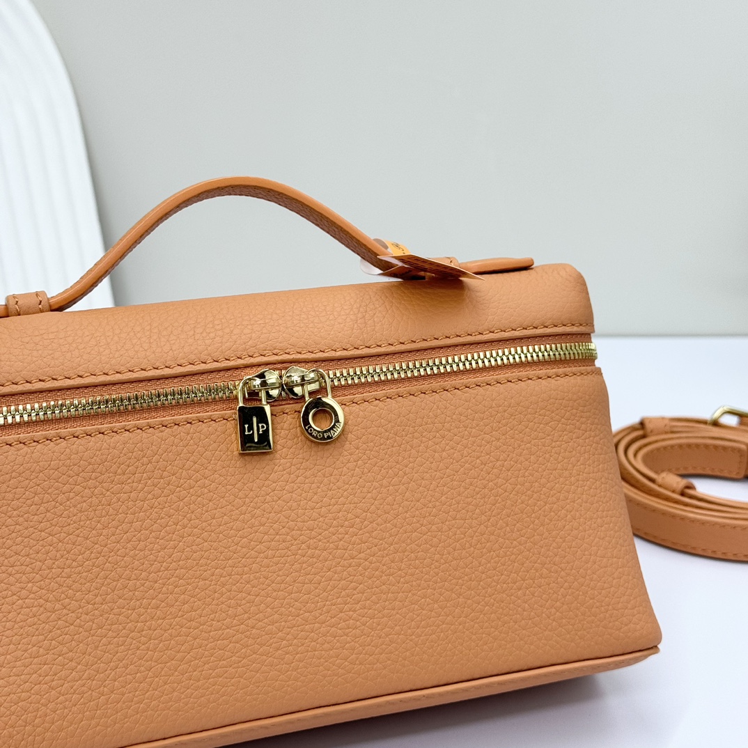 Sac Bandoulière Loro Piana Cuir Orange - Extra Pocket