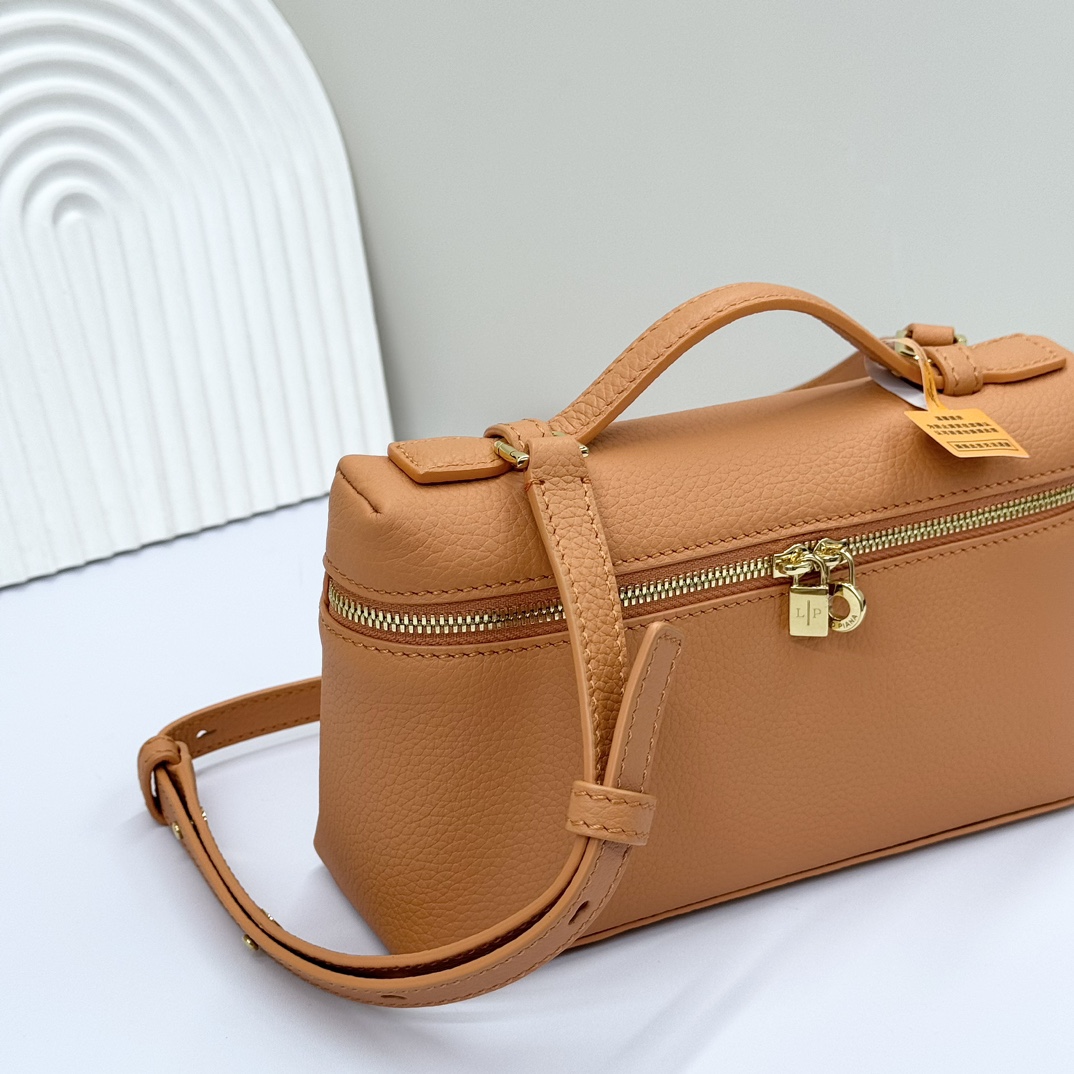 Sac Bandoulière Loro Piana Cuir Orange - Extra Pocket