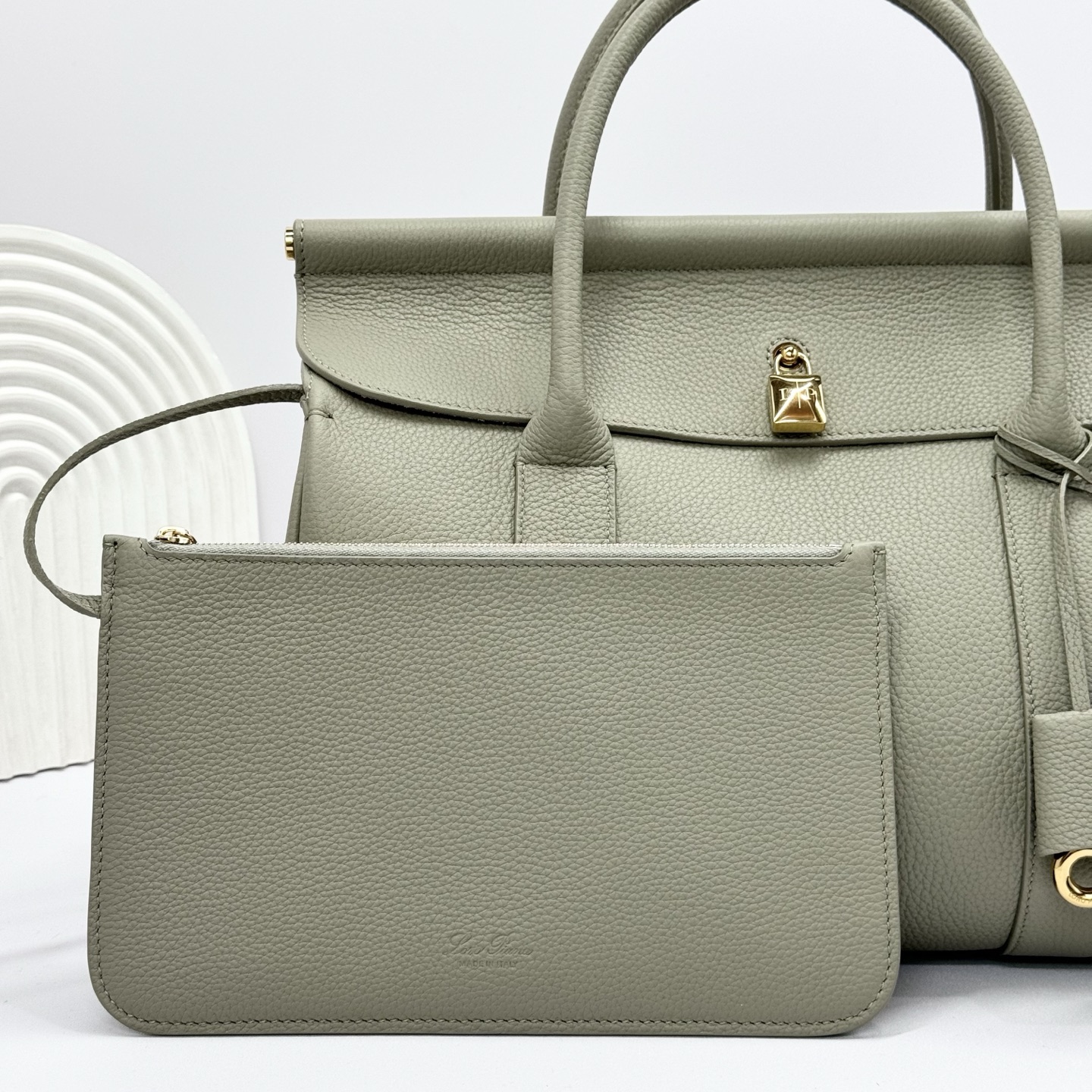 Loro Piana Green Loom L25 Tote Bag in Leather for Women