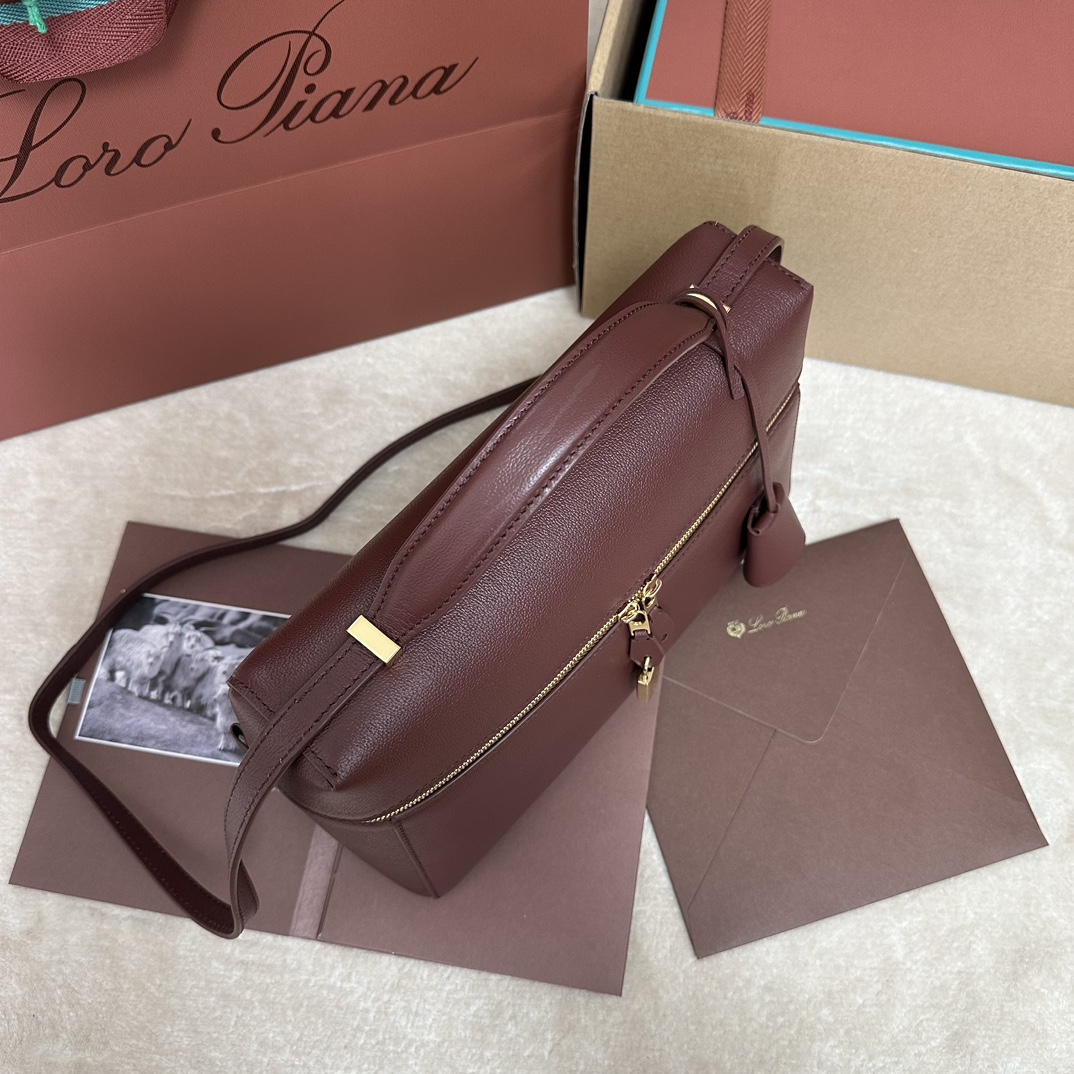 Loro Piana L27 Pochette Extra Pocket Calfskin Smoked