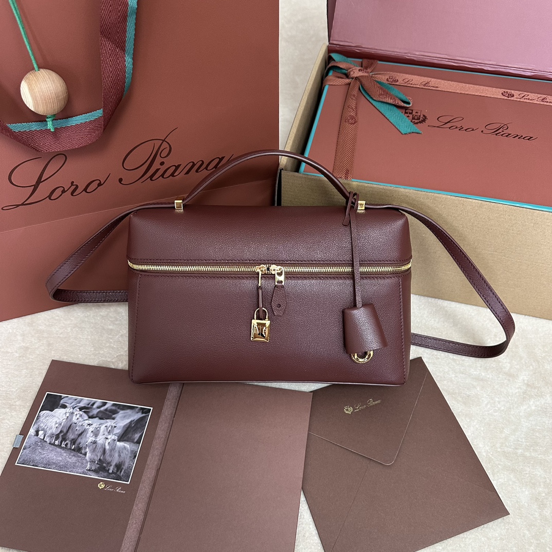 Loro Piana L27 Pochette Extra Pocket Calfskin Smoked