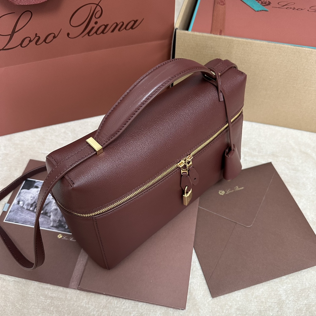 Loro Piana L27 Pochette Extra Pocket Calfskin Smoked