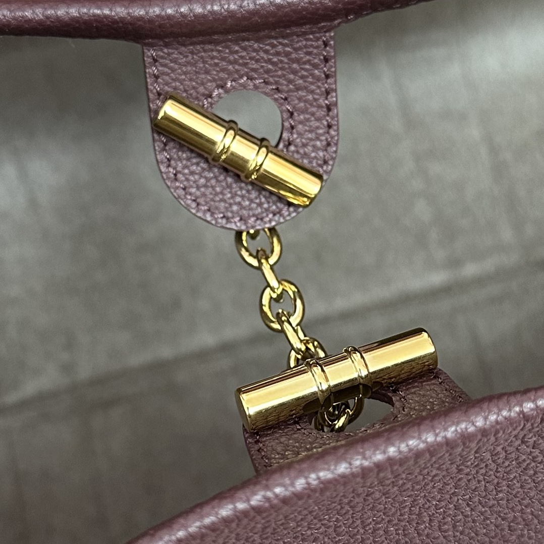 Loro Piana Ghiera Shopper Large Calfskin Azuki Beans/Sun Gold | Loro Piana