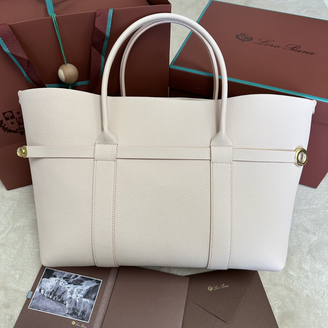 Loro Piana Ghiera calfskin-leather Shopper Bag | Neutrals