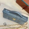 Loro Piana Extra Pocket L19 Lizard Leather blue sky Lagoon/Sun Gold | Loro