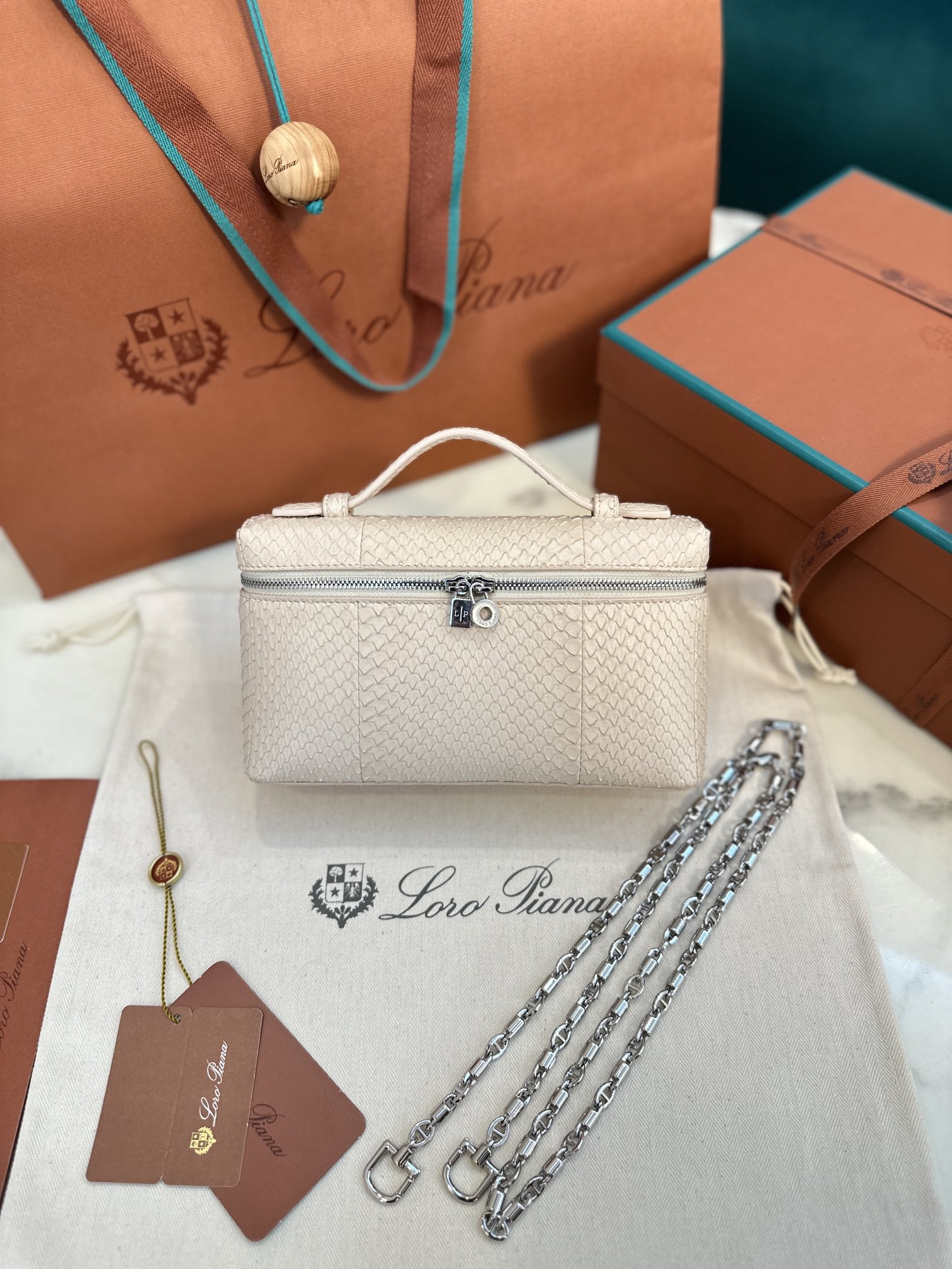Loro Piana Extra Pocket 19 Snakeskin-print Crossbody …