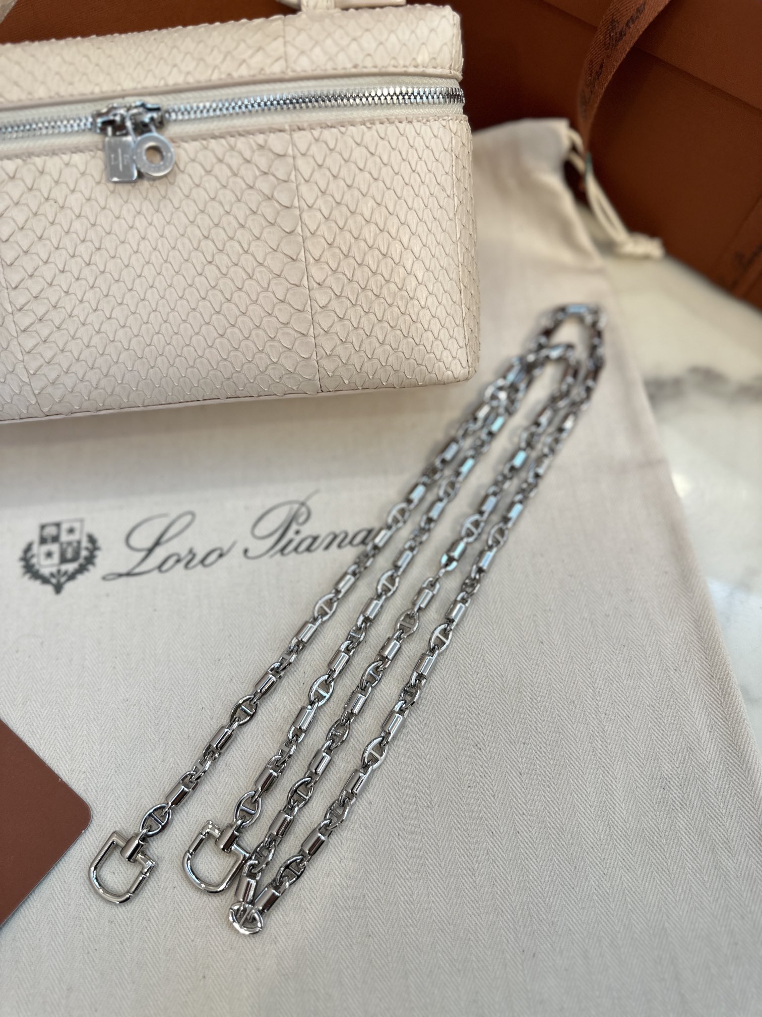 Loro Piana Extra Pocket 19 Snakeskin-print Crossbody ...