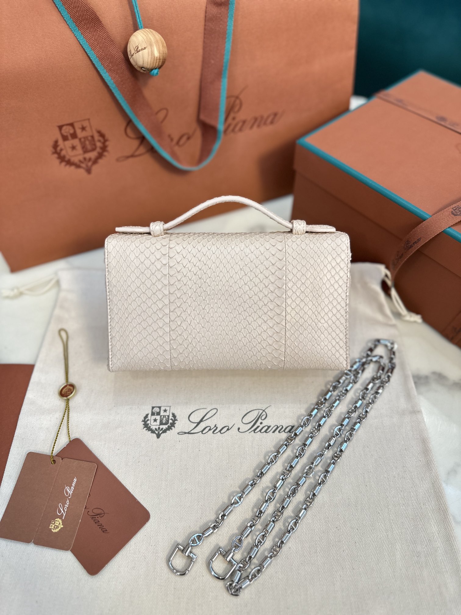 Loro Piana Extra Pocket 19 Snakeskin-print Crossbody ...