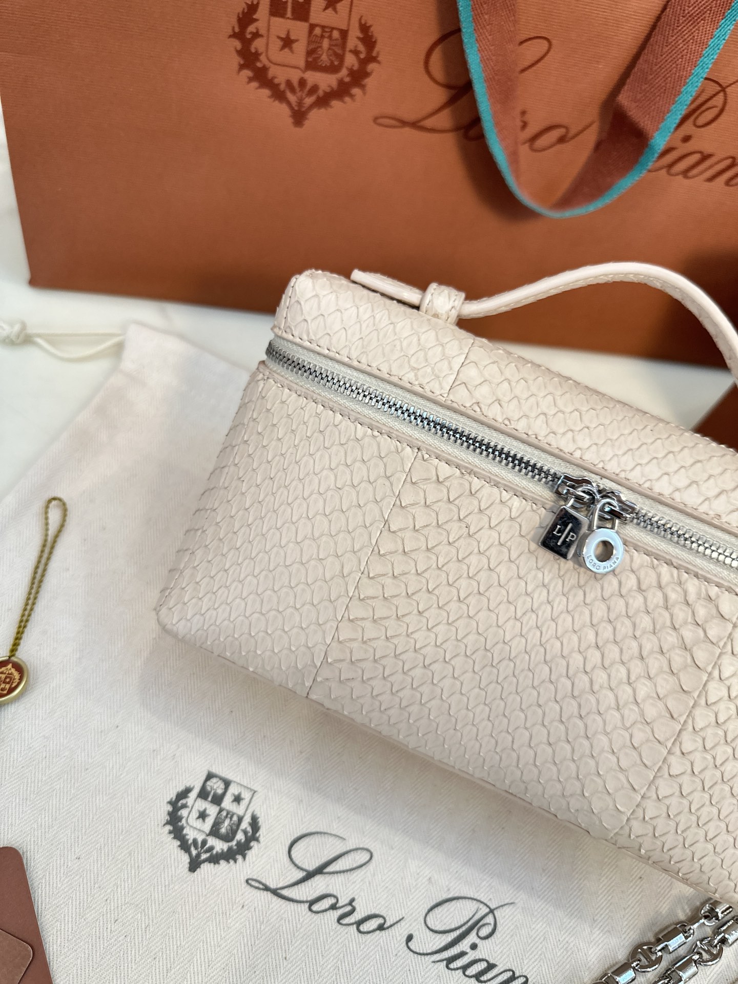 Loro Piana Extra Pocket 19 Snakeskin-print Crossbody ...