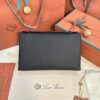 LORO PIANA Grained Calfskin Extra Pocket Pouch L29 black