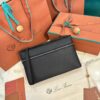 LORO PIANA Grained Calfskin Extra Pocket Pouch L29 black