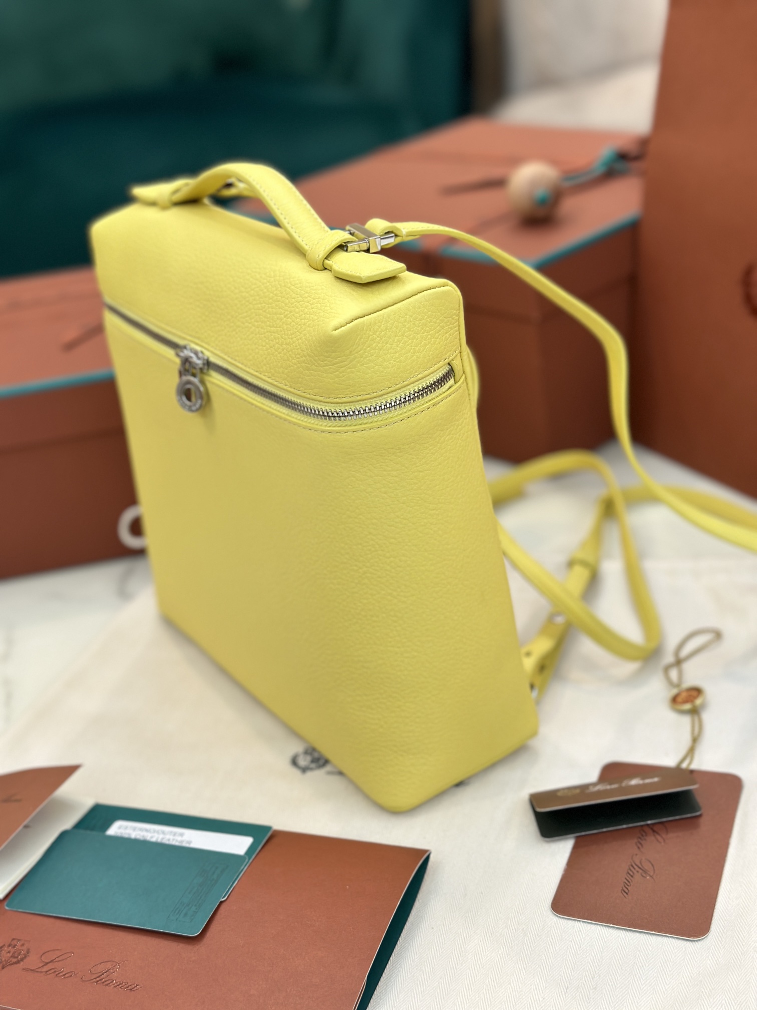 Loro Piana Extra Pocket L23.5 leather yellow Loro Piana