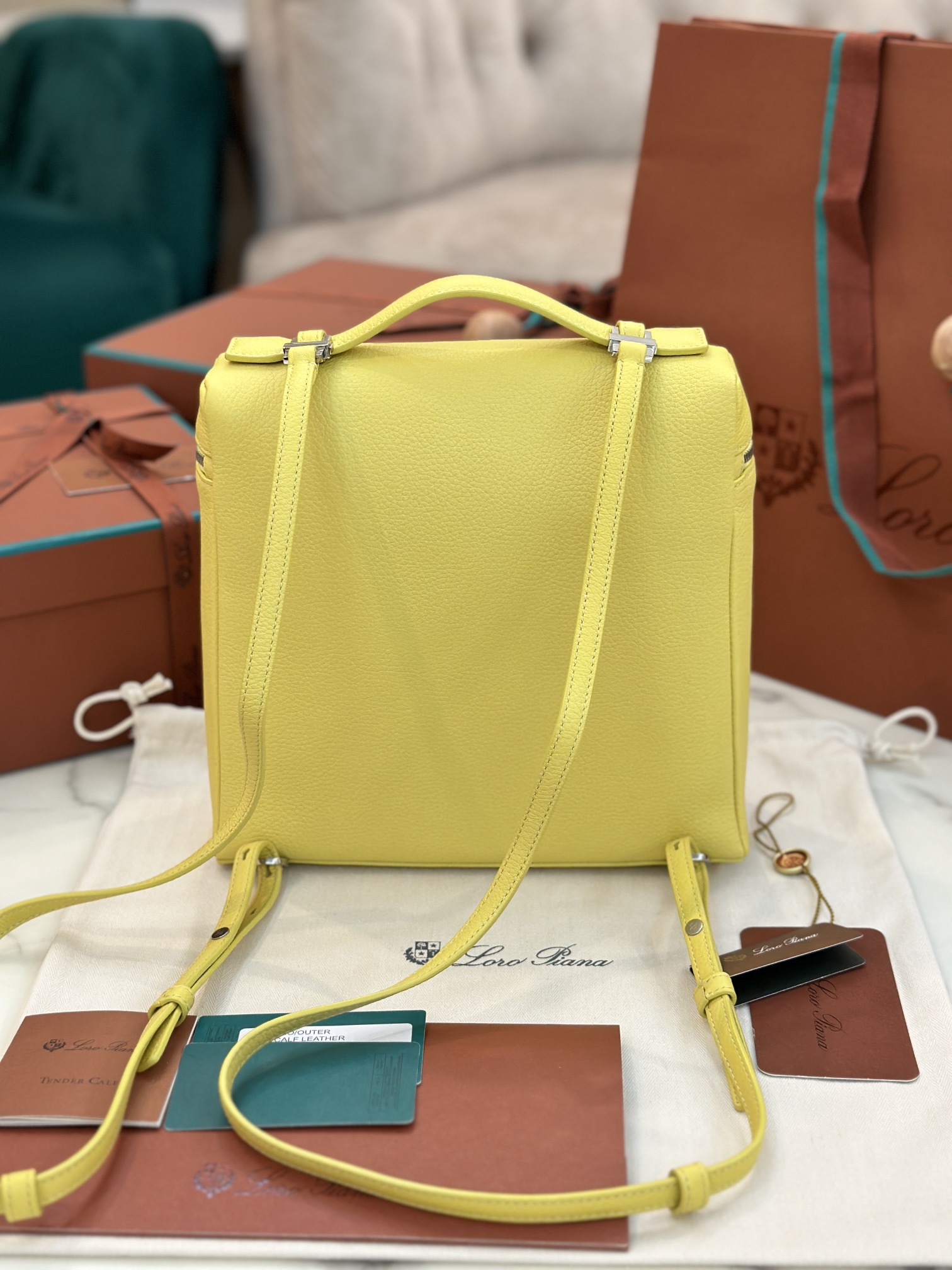 Loro Piana Extra Pocket L23.5 leather yellow Loro Piana