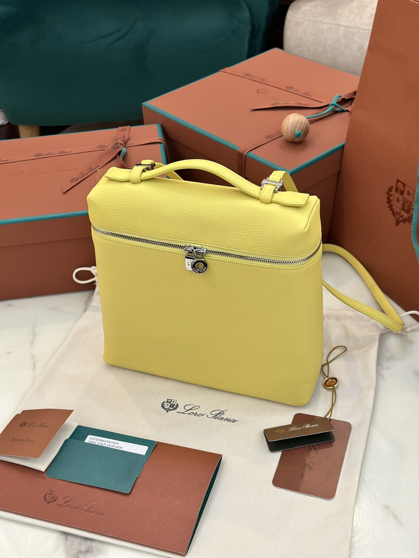 Loro Piana Extra Pocket L23.5 leather yellow Loro Piana