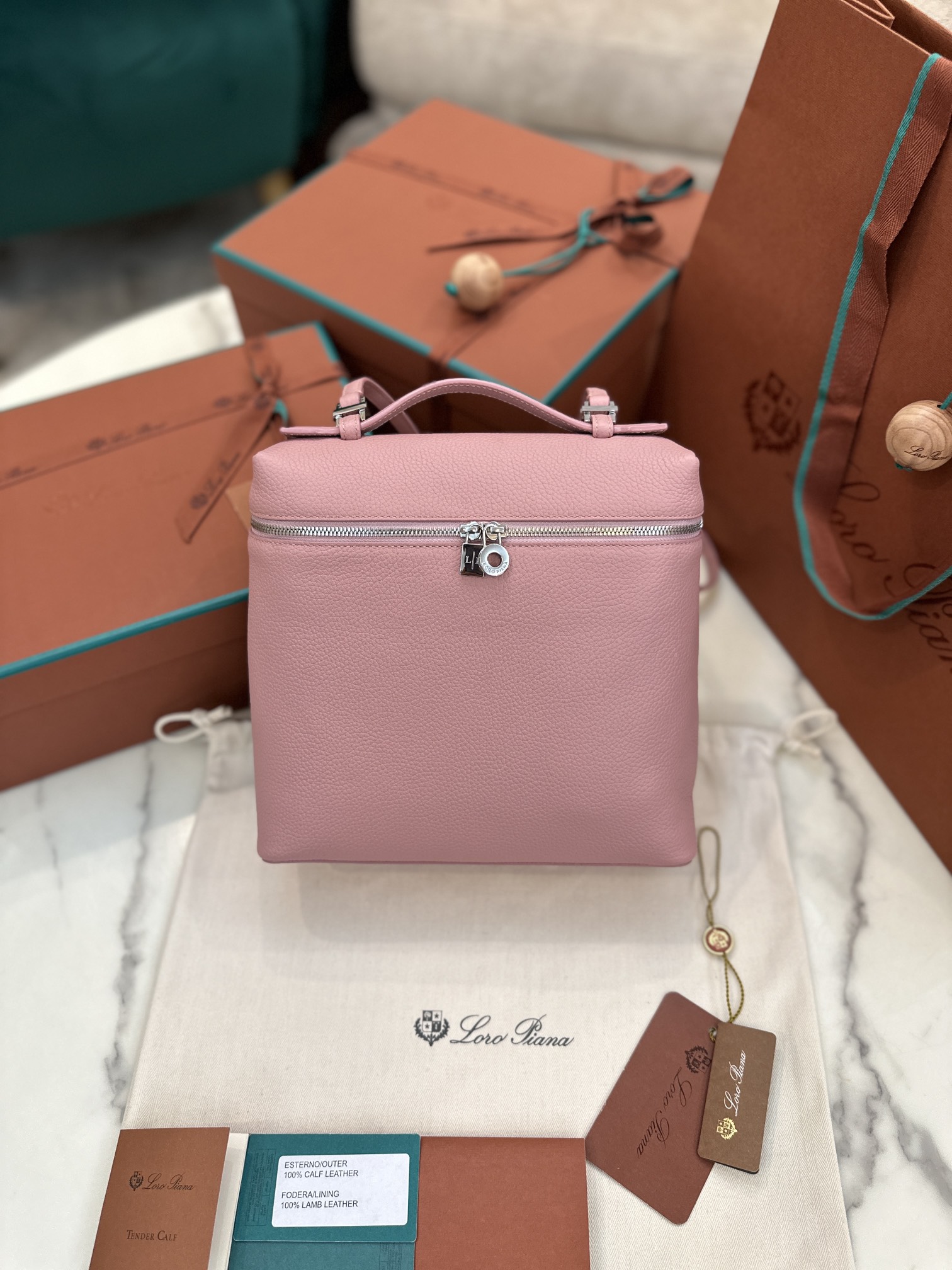 eBay Loro Piana Extra Pocket Backpack bag pink