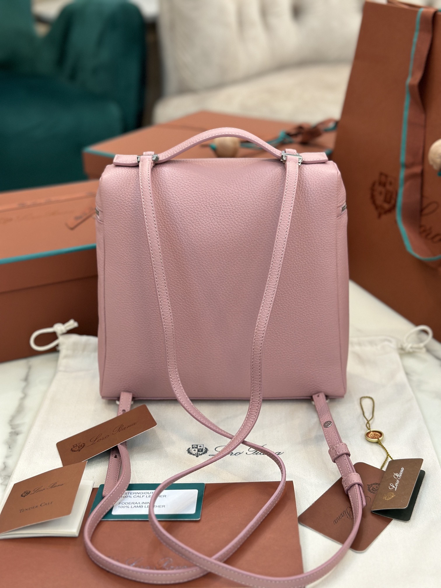 eBay Loro Piana Extra Pocket Backpack bag pink