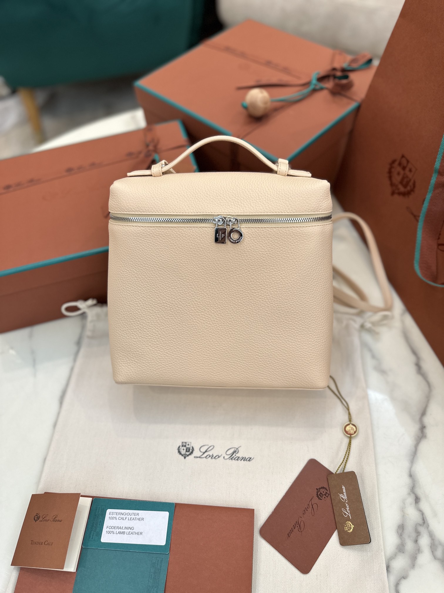 eBay Loro Piana Extra Pocket Backpack bag pink