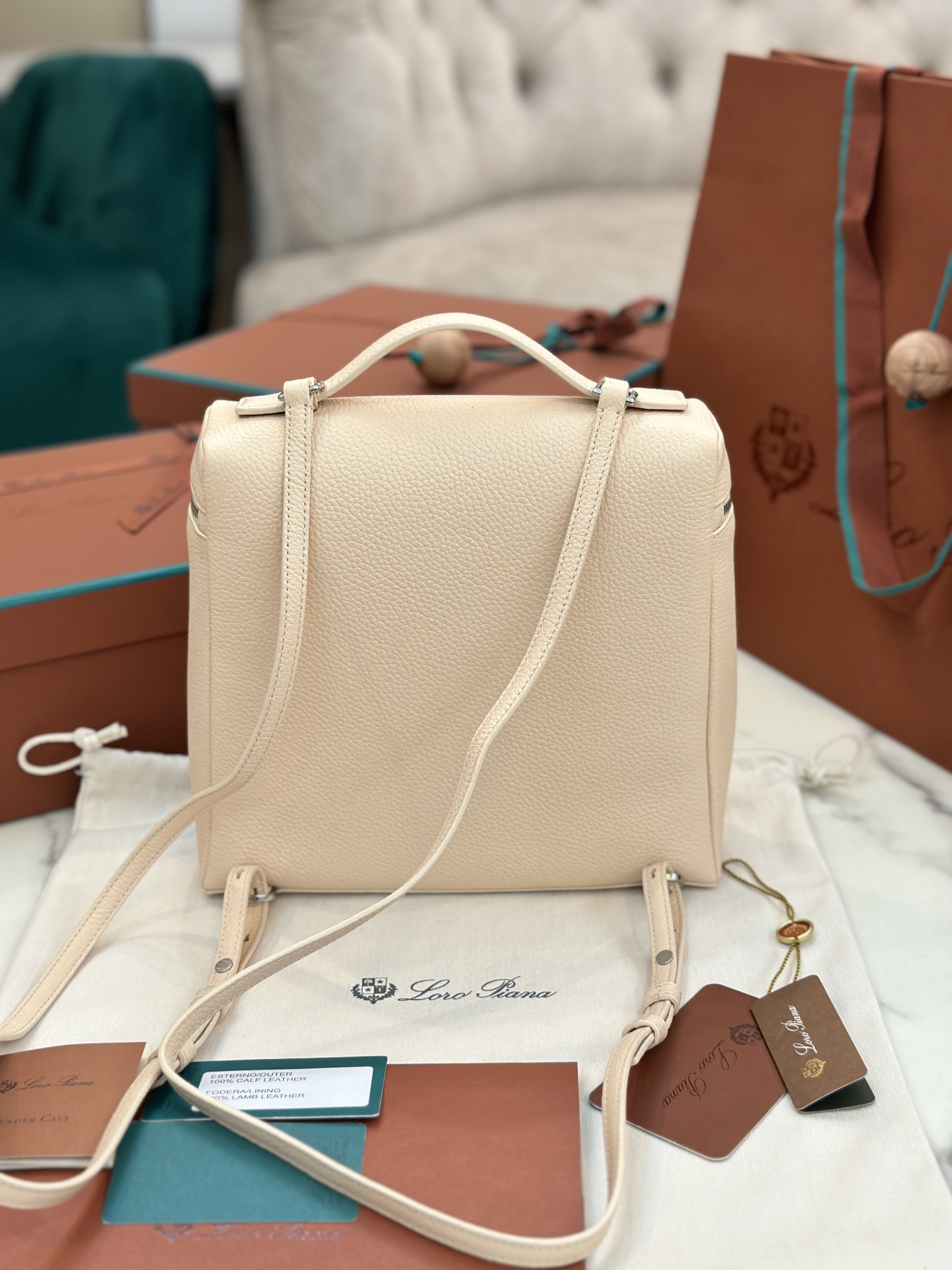 eBay Loro Piana Extra Pocket Backpack bag pink