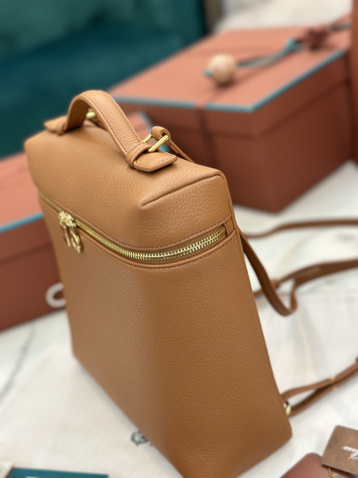 eBay Loro Piana Extra Pocket Backpack bag brown