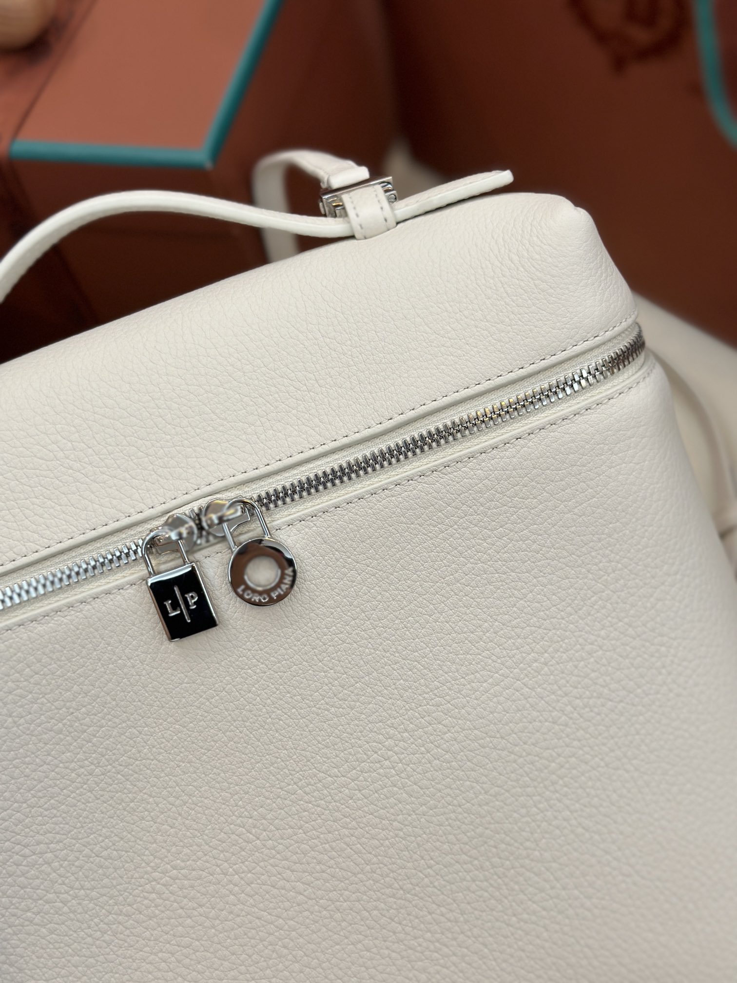 eBay Loro Piana Extra Pocket Backpack bag white