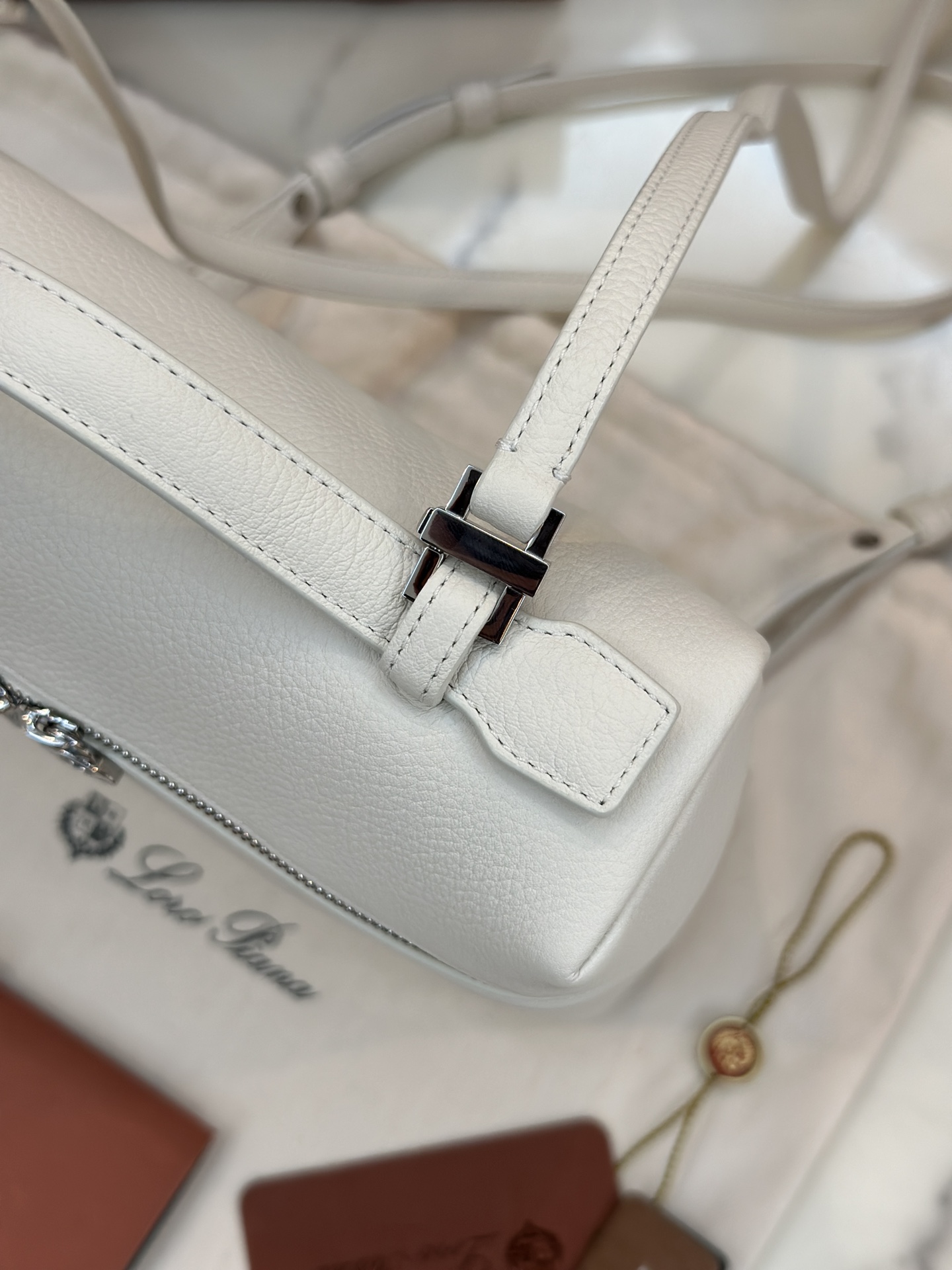 eBay Loro Piana Extra Pocket Backpack bag white