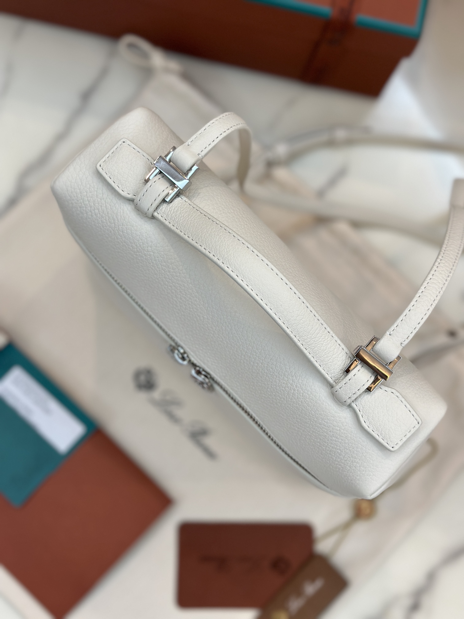 eBay Loro Piana Extra Pocket Backpack bag white
