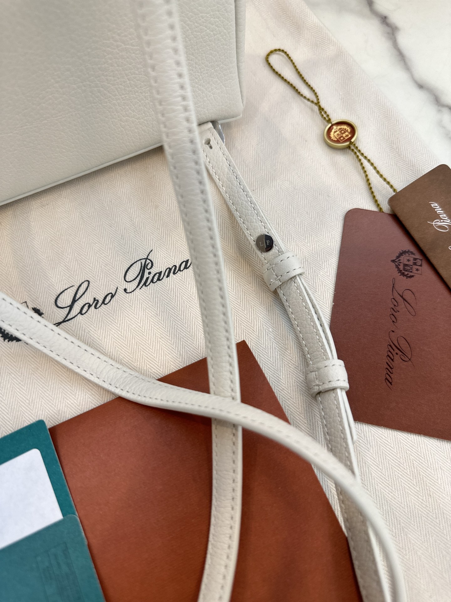eBay Loro Piana Extra Pocket Backpack bag white