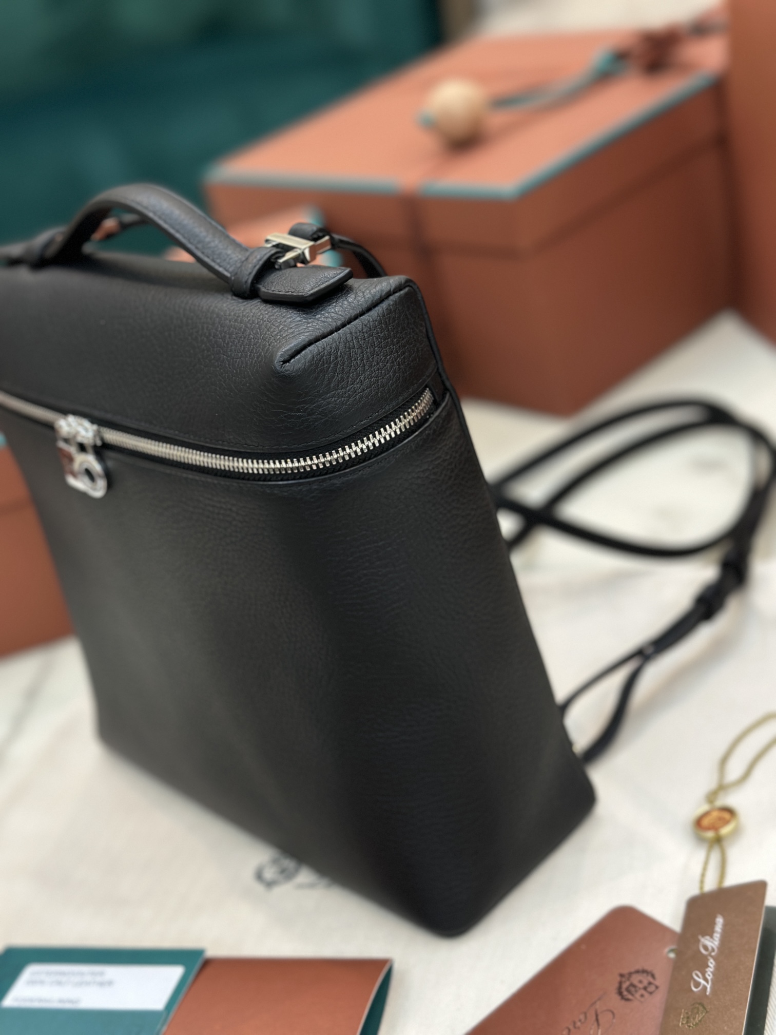 eBay Loro Piana Extra Pocket Backpack bag black