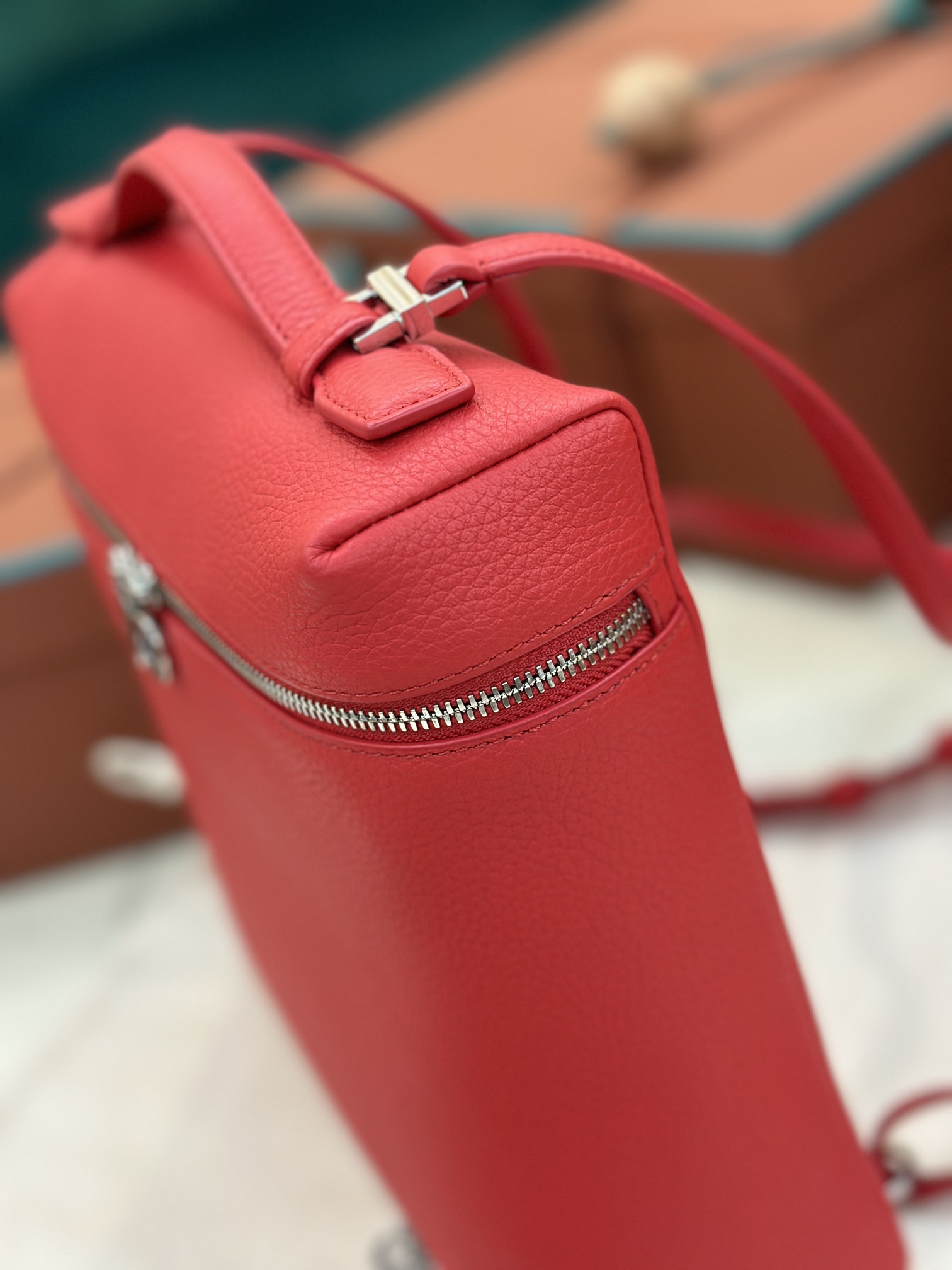 Loro Piana Extra Pocket Backpack bag red