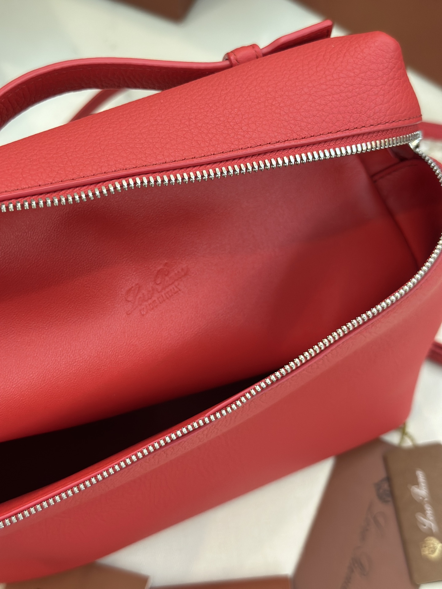 Loro Piana Extra Pocket Backpack bag red