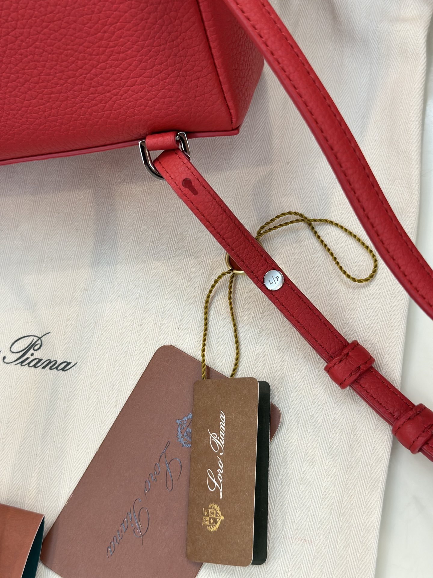 Loro Piana Extra Pocket Backpack bag red