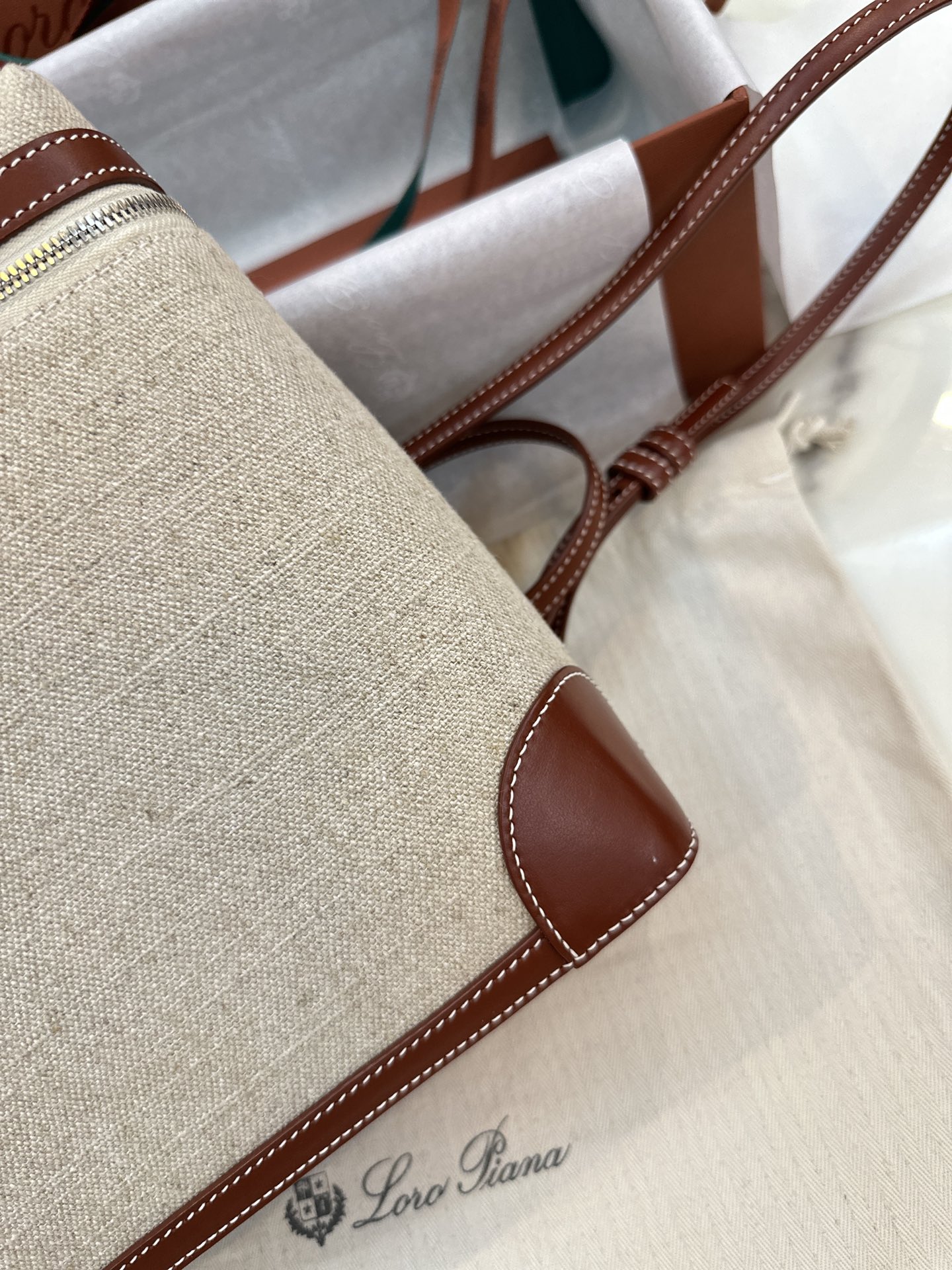 eBay Loro Piana Extra Pocket Backpack bag beige