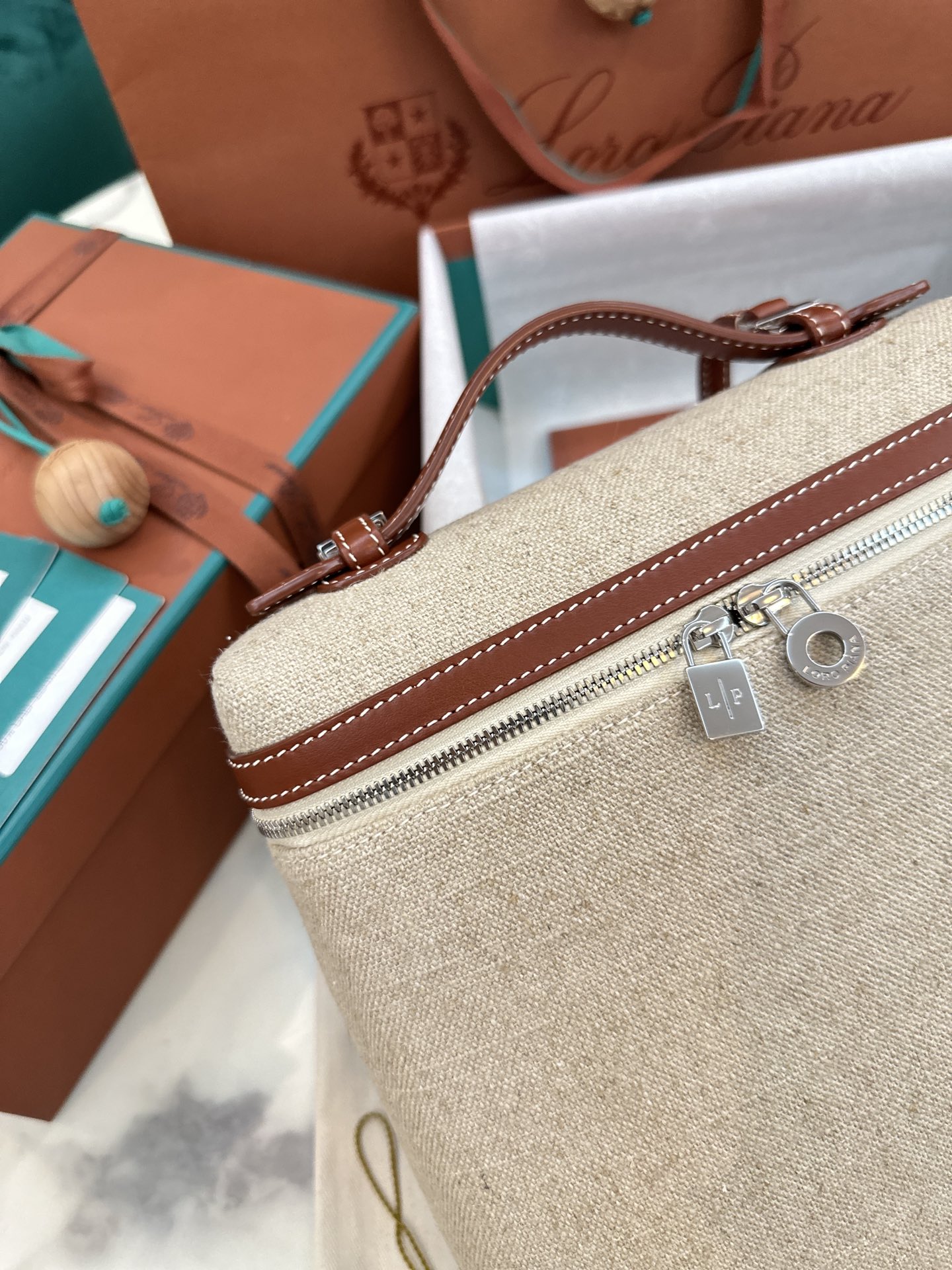 eBay Loro Piana Extra Pocket Backpack bag beige