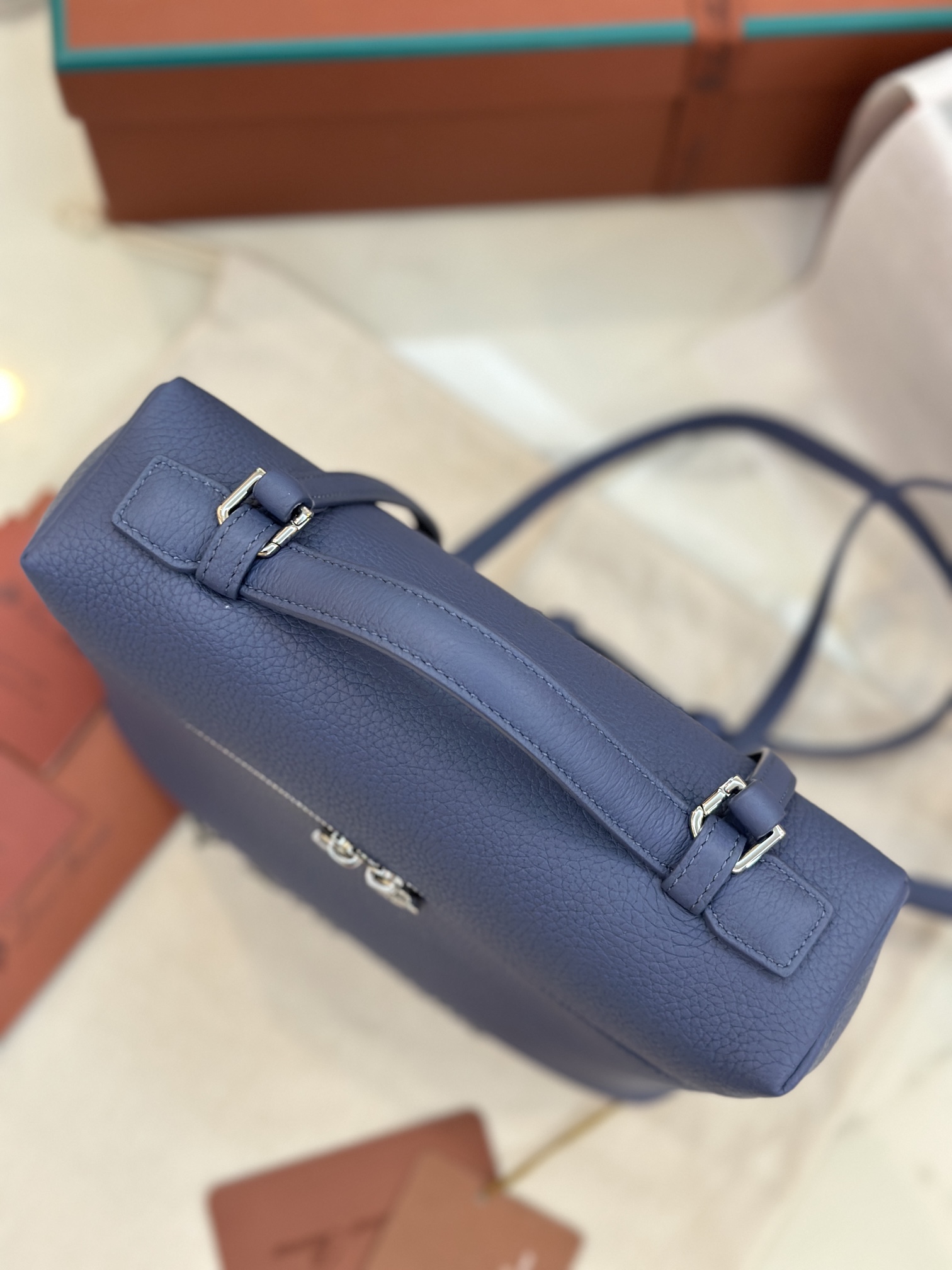 Loro Piana Extra Pocket Backpack bag blue  L332210