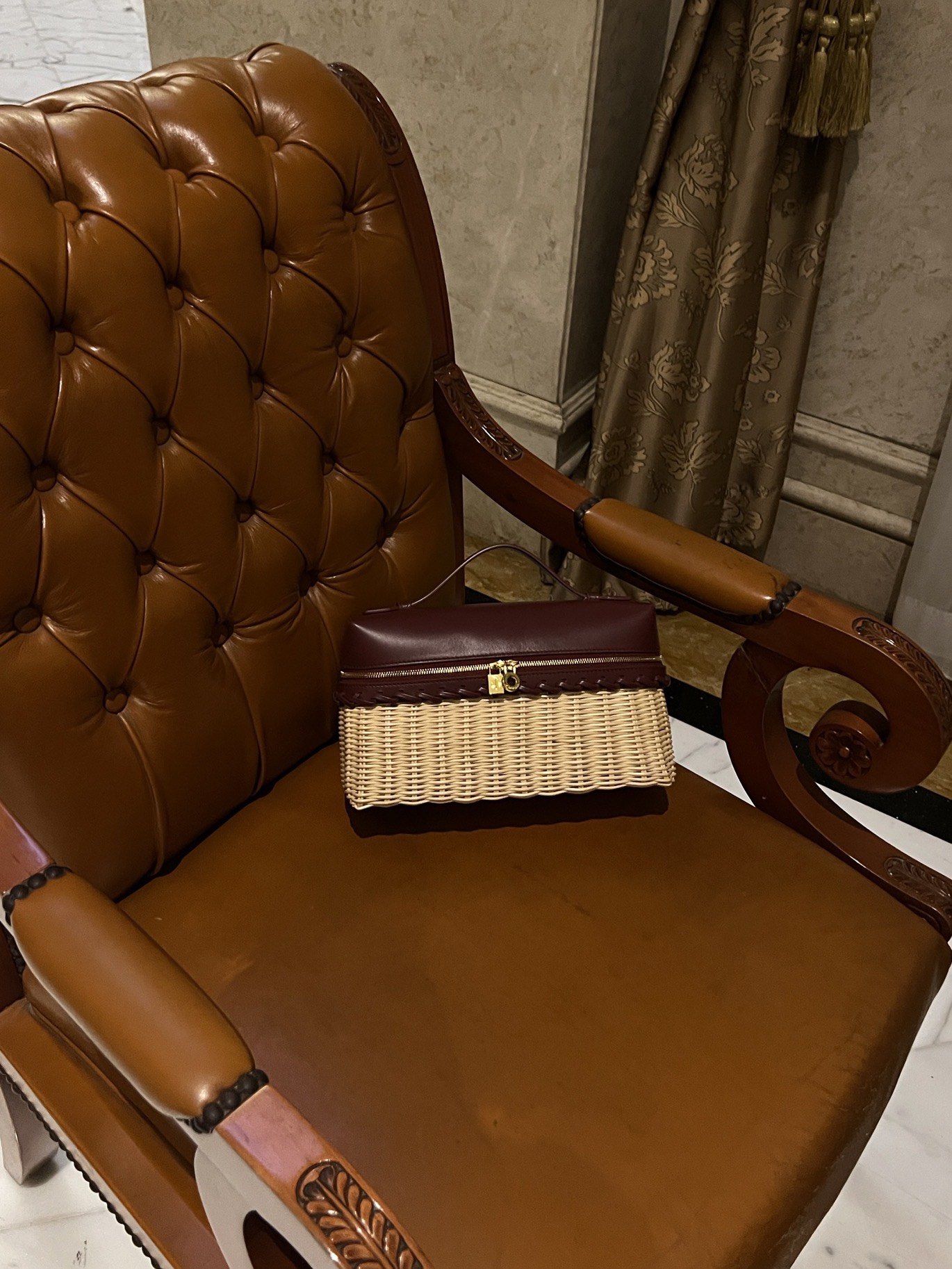 Loro Piana Extra Pocket L27 Brown Crossbody Bag in Wick