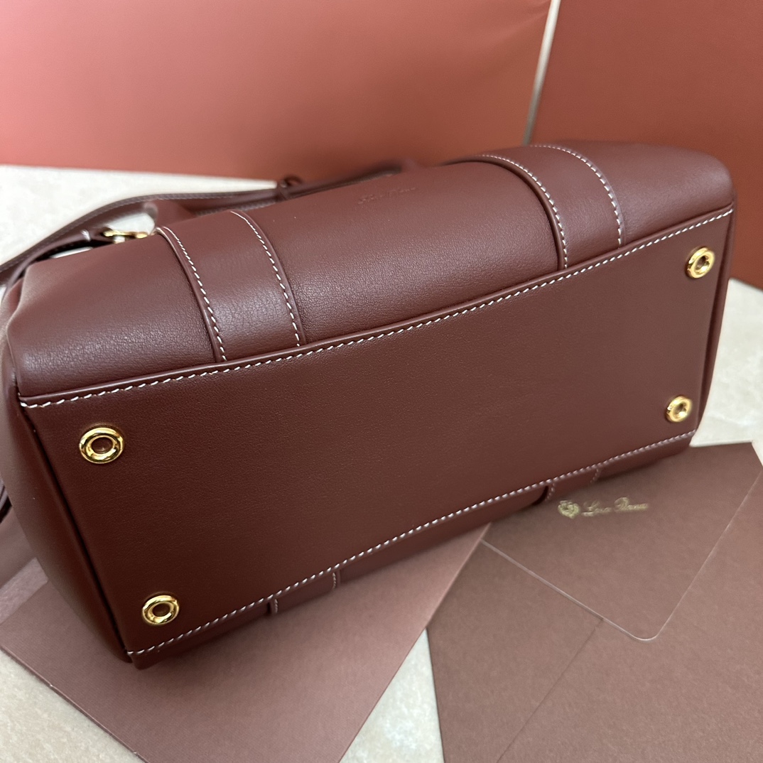 Loro Piana Anniversary Bag Charms Calfskin Deep Kummel/Jewel