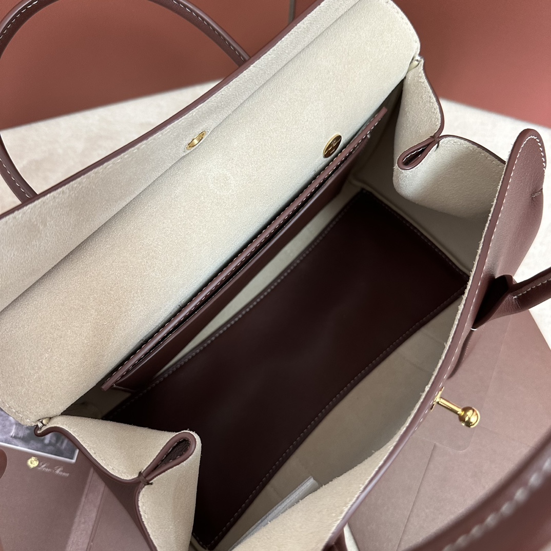 Loro Piana Anniversary Bag Charms Calfskin Deep Kummel/Jewel