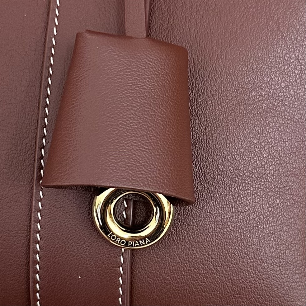 Loro Piana Anniversary Bag Charms Calfskin Deep Kummel/Jewel