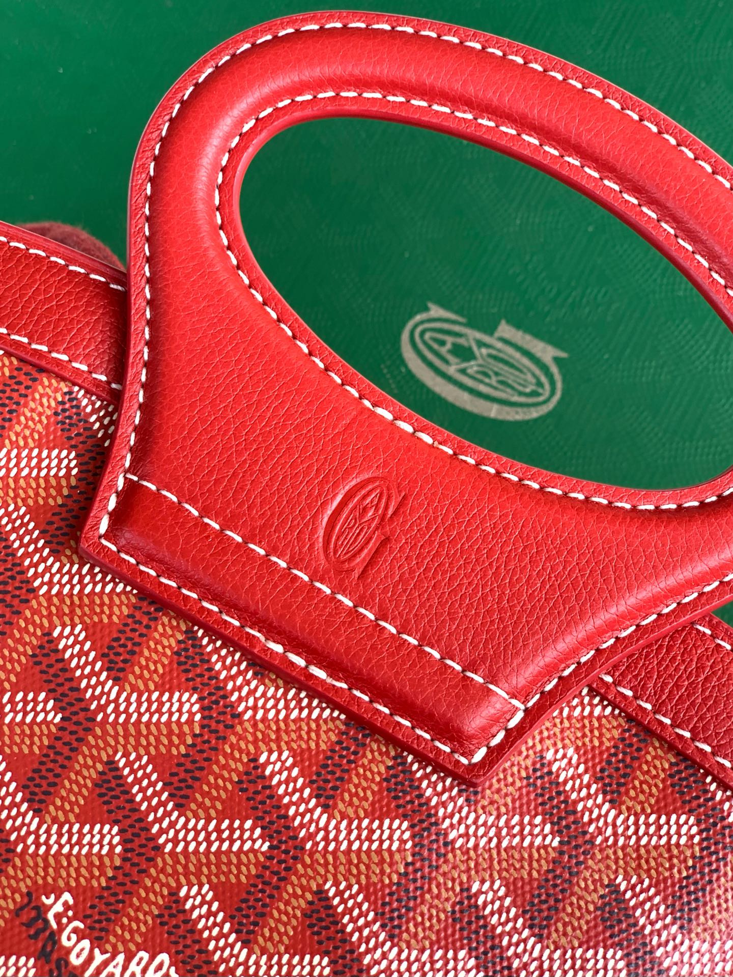 Goyard Beluga Mini Bag In red Goyardine Canvas And