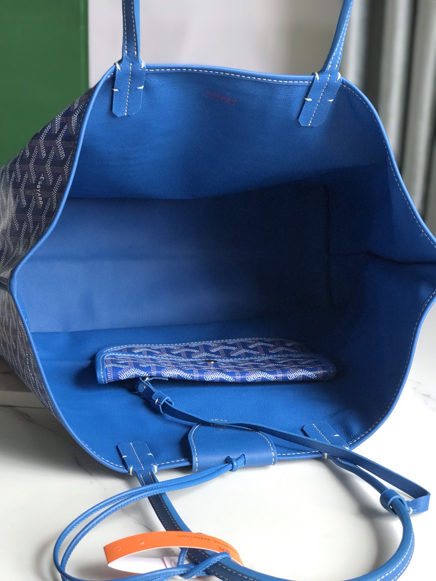 Goyard Anjou PM Reversible Tote Bag in Blue Goyardine