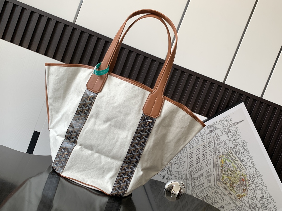 Goyard Goyardine Belharra Reversible Tote - Blue Totes,