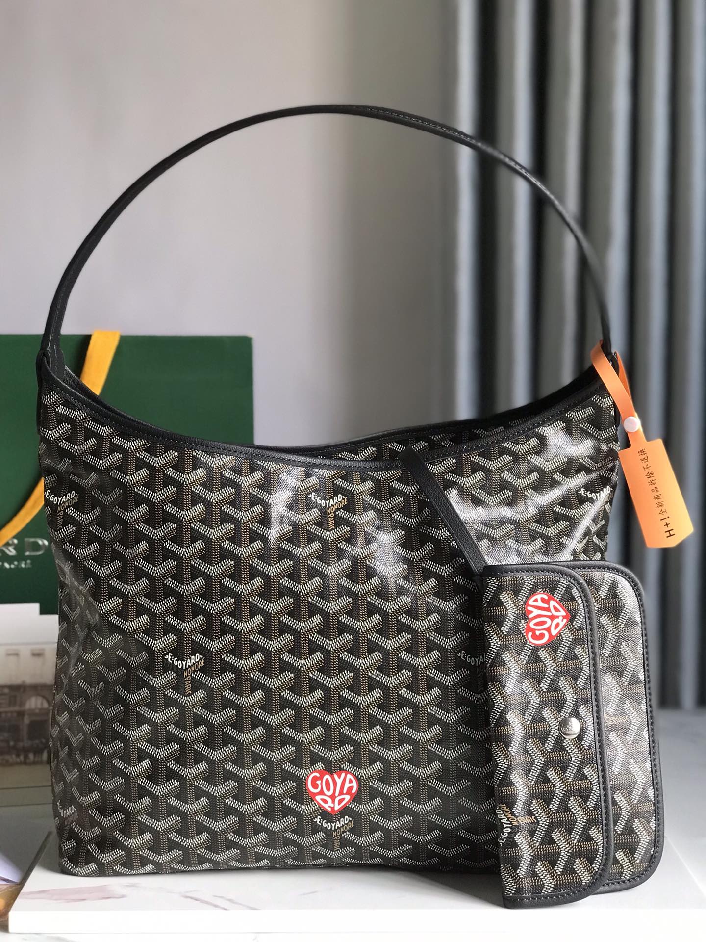 GOYARD Goyardine Boheme Hobo Black 1488886 |