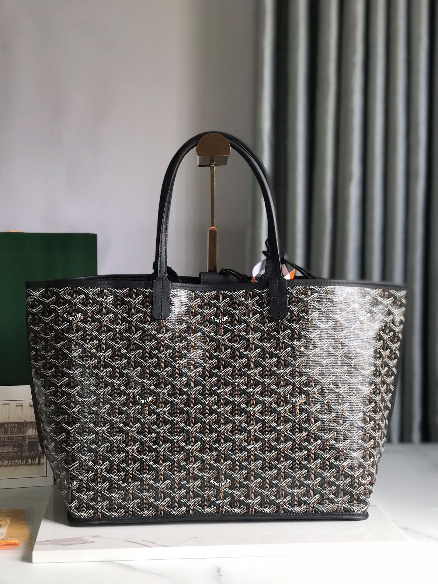 Goyard Saint Louis Tote Bag PM Black 120893735 | eBay