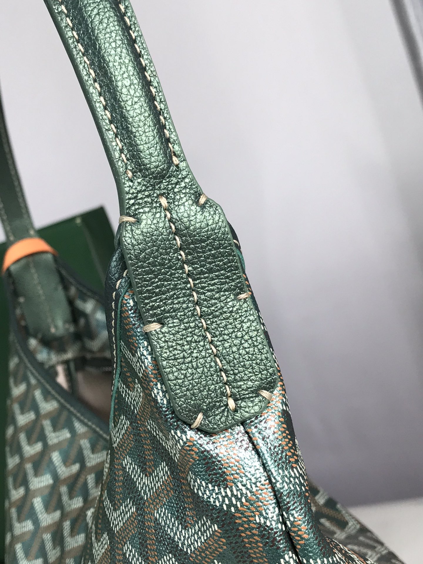 GOYARD Iridescent Goyardine Boheme Hobo Pearly Green