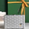 Goyard silver Coated Canvas and Leather Minaudiere